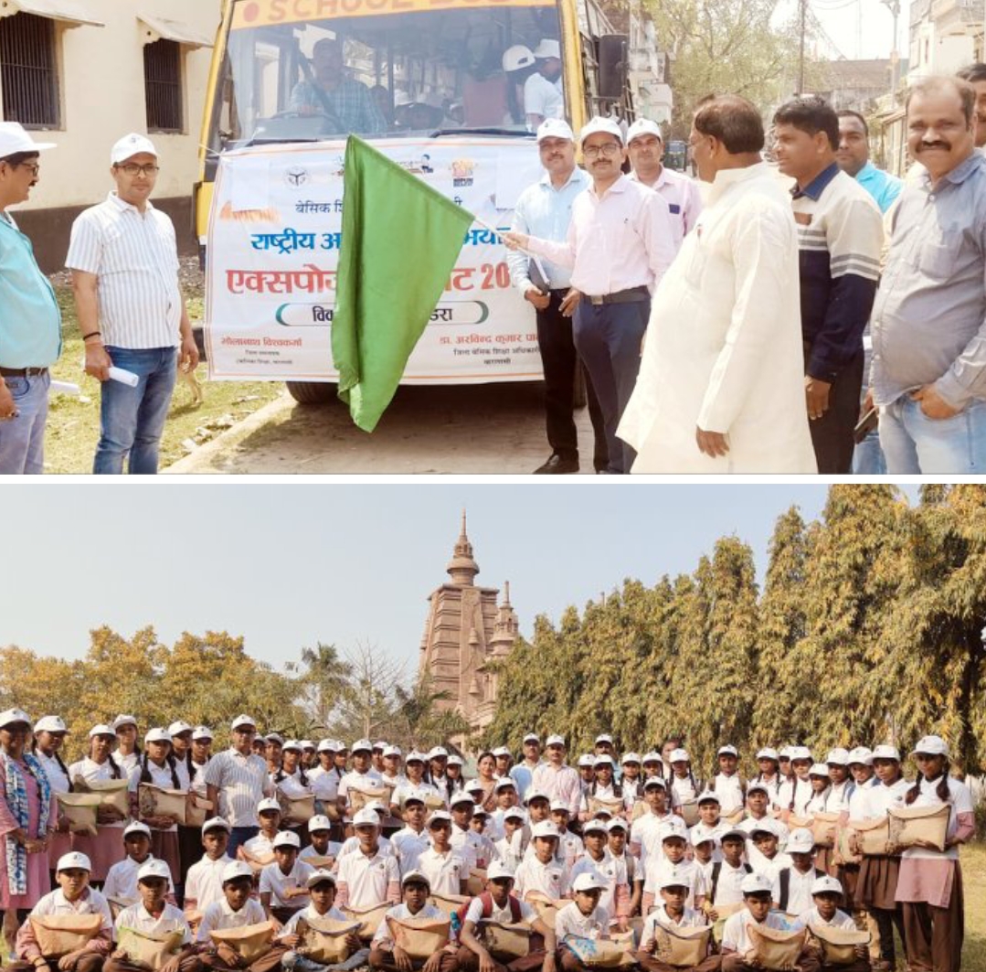 पिंडरा के छात्रों ने एक्सपोजर विजिट के तहत सारनाथ का किया भ्रमण