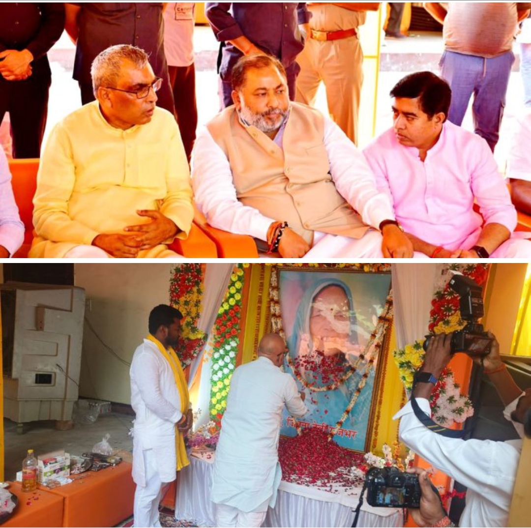 ओपी राजभर के पैतृक गांव में शोक संवेदना व्यक्त करने पहुंचें मंत्री व नेता