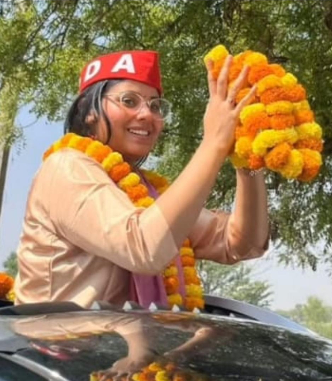 सपा प्रत्याशी का पिंडरा विस में हुआ भव्य स्वागत