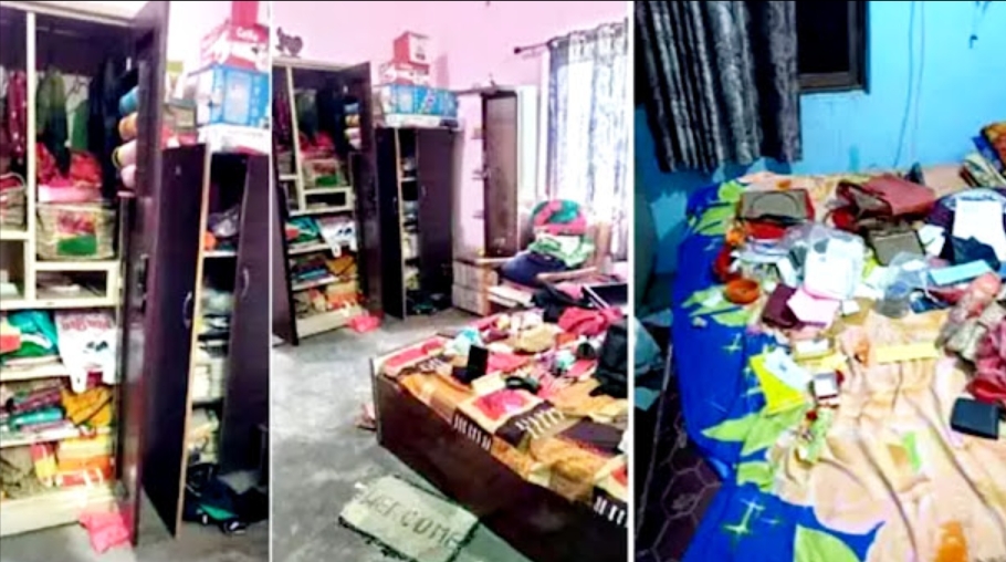 शादी समारोह में गया था परिवार, चोरों ने खंगाल डाला घर: नगदी व गहने लेकर फरार