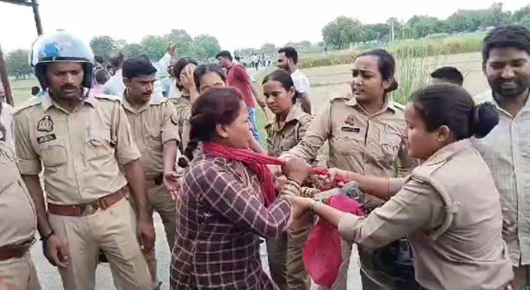 जंगल की जमीन को खाली कराने के बीच हुआ विरोध