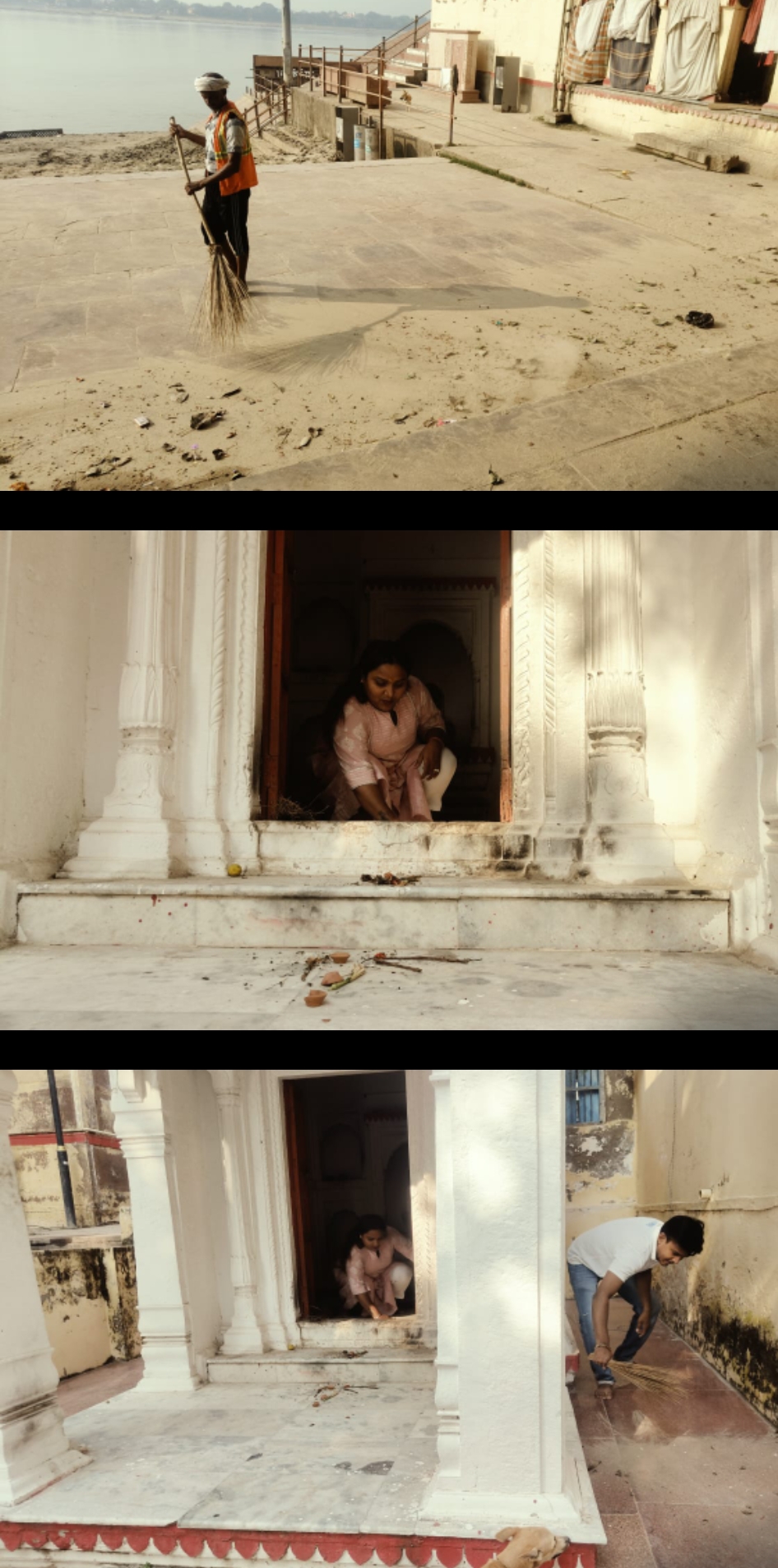 आदिकेशव घाट के लीला स्थल पर नमामि गंगे ने चलाया स्वच्छता अभियान