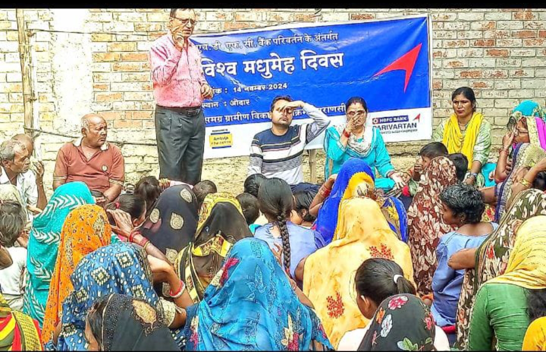 325 ग्रामीणों की हुई मधुमेह व वीपी की जांच