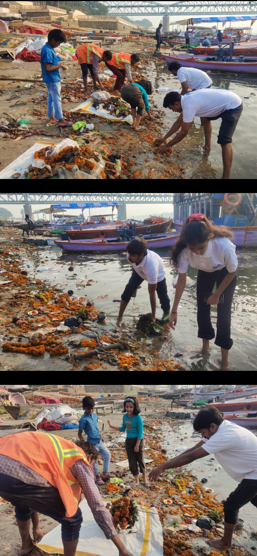 देव दीपावली के बाद घाटों पर फैली गंदगी, पर्यटकों ने जमकर की गंदगी