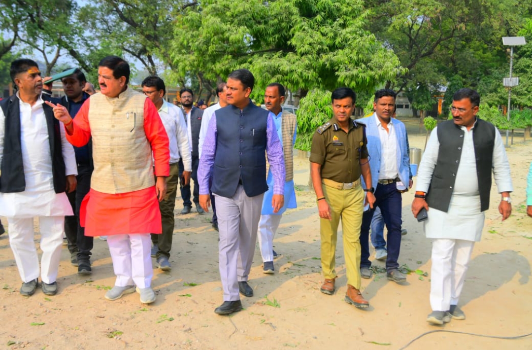 मुख्यमंत्री के आगमन से पहले पुलिस और प्रशासन ने किया सुरक्षा व्यवस्थाओं का निरीक्षण