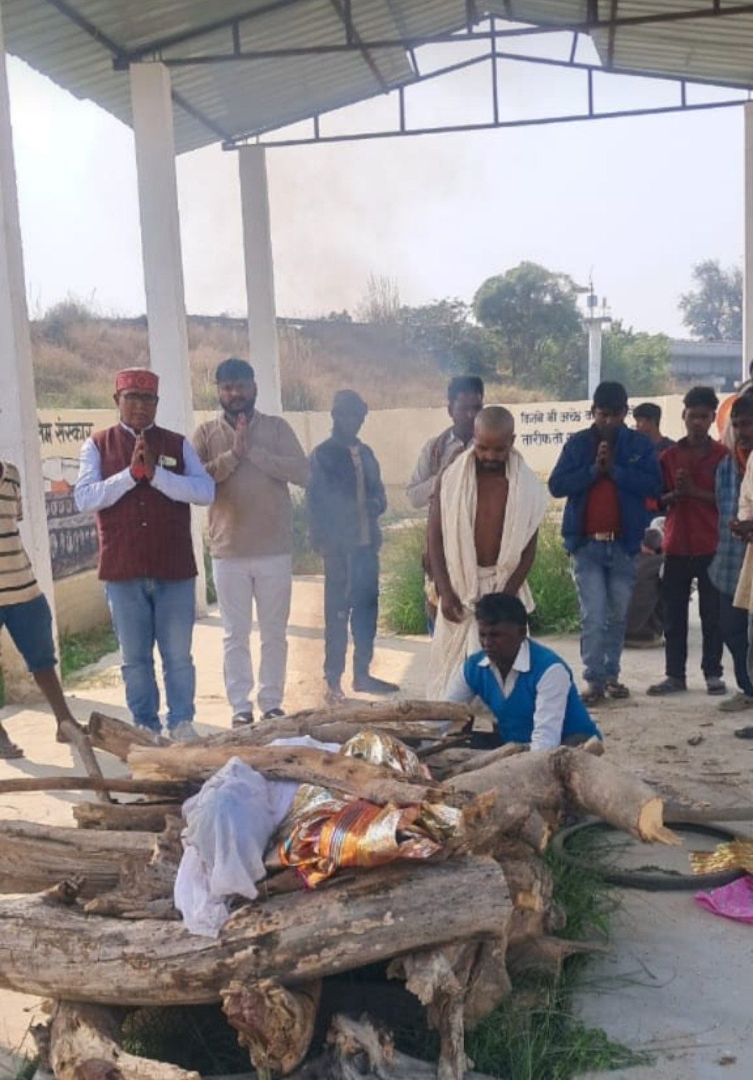 बड़ागांव के ग्राम पंचायत कुरु में नवनिर्मित अंत्येष्टि स्थल का हुआ लोकार्पण