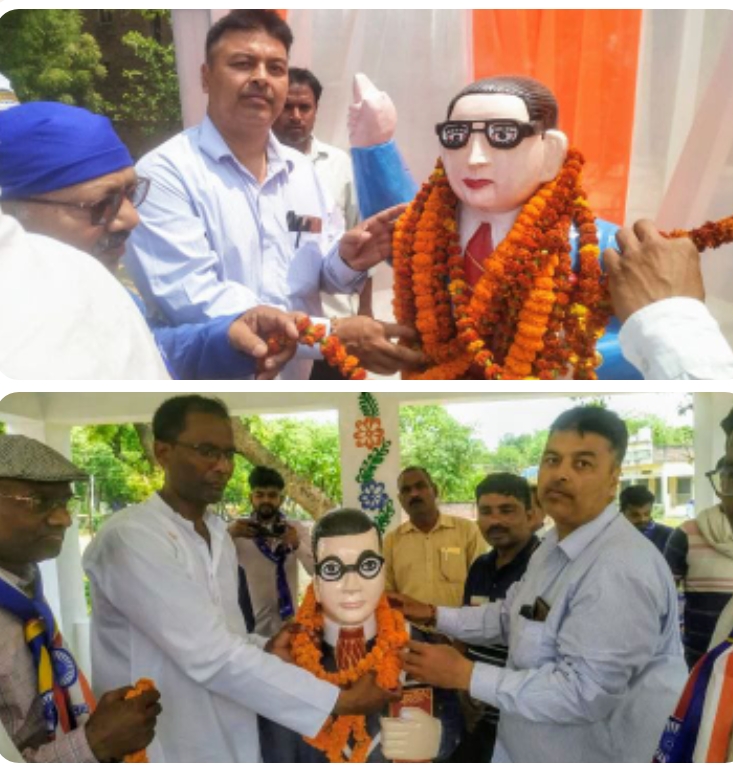 व्यापारियों ने अंबेडकर की प्रतिमा पर किया माल्यार्पण