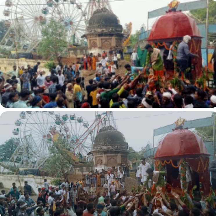 कुंवर ने रथ खींच कर दो दिवसीय ऐतिहासिक रथयात्रा मेला का किया शुभारंभ