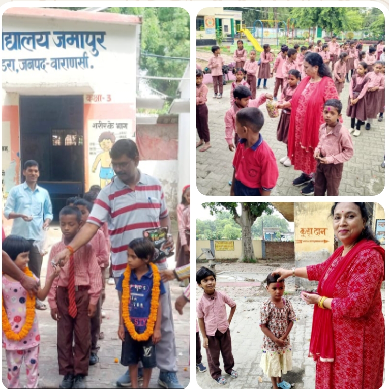 40 दिन बाद स्कूलों में पहुचे छात्रो का शिक्षा अधिकारी से लेकर शिक्षकों ने किया स्वागत