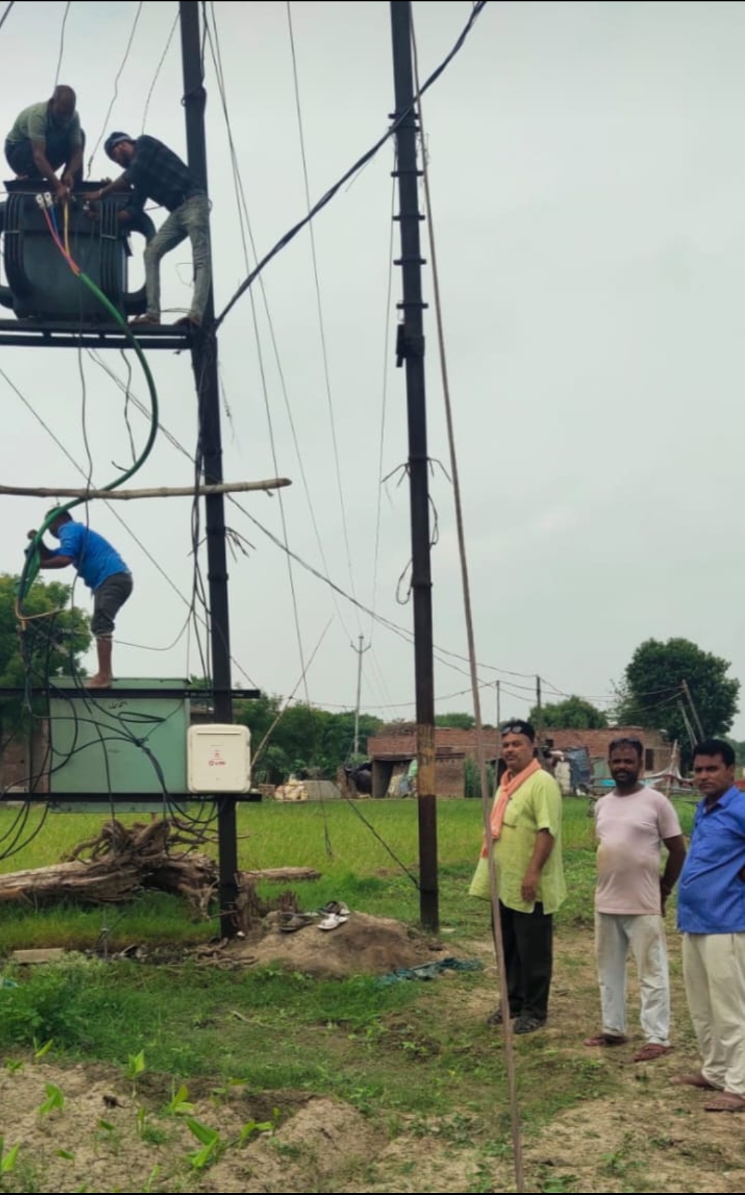 ट्रांसफार्मर लगाने के कुछ देर बाद पुनः जल गया