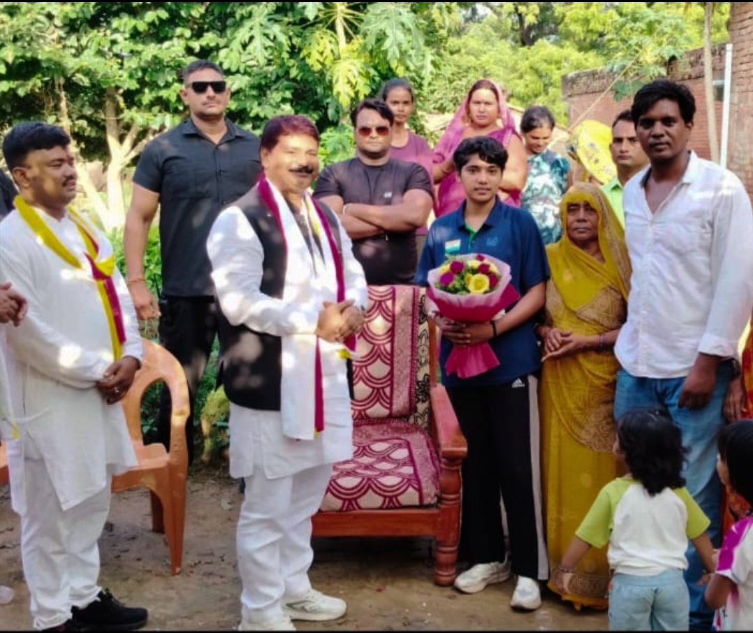 लोसपा के राष्ट्रीय अध्यक्ष ने अंतर्राष्ट्रीय खिलाड़ी का किया स्वागत