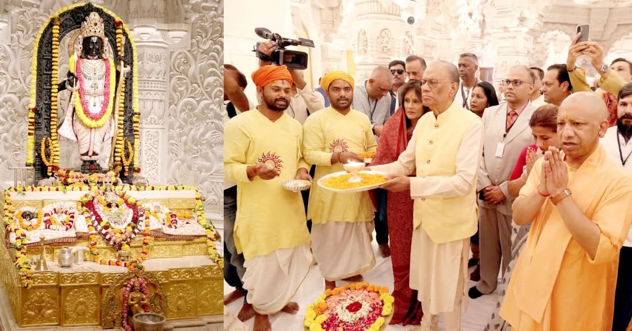 अयोध्या में मॉरीशस के प्रधानमंत्री रामगुलाम का भव्य स्वागत – रामलला के दरबार में टेका मत्था