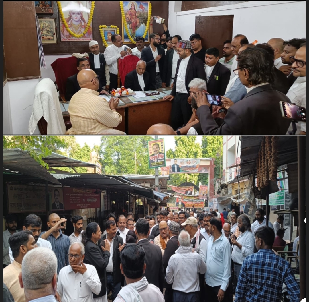 कांग्रेस प्रदेश अध्यक्ष पहुंचे कचहरी, वकील-पुलिस विवाद की ली जानकारी