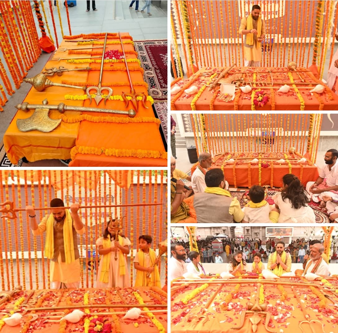 वाराणसी में विजयादशमी पर श्री काशी विश्वनाथ धाम में भव्य शस्त्र पूजन समारोह