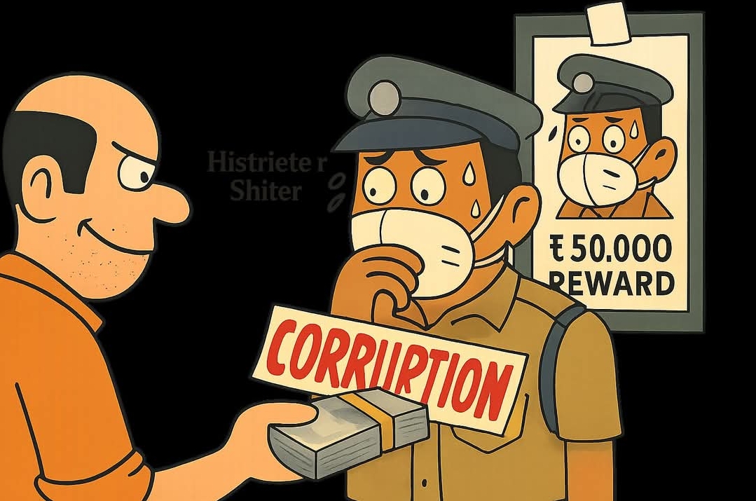 हिस्ट्रीशीटर से ‘संदिग्ध पैकेट’ लेने वाले पूर्व कोतवाल पर 50 हज़ार का इनाम — तीन महीने से फरार, पुलिस अलर्ट