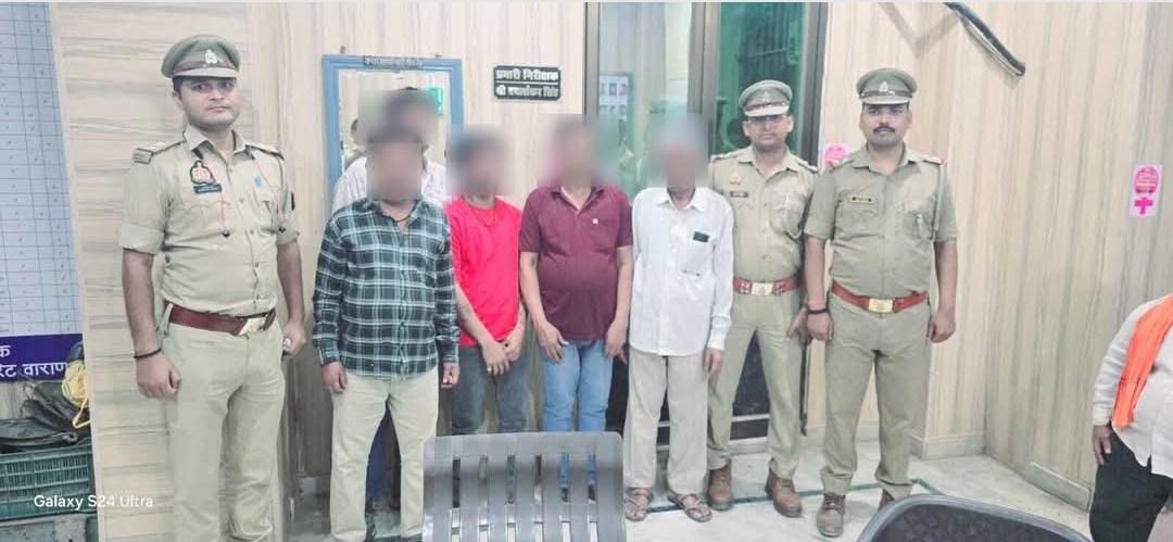 ऑनलाइन “Play Bhagya Laxmi” ऐप के जरिए जुआ खेल रहे 5 गिरफ्तार — कोतवाली पुलिस की बड़ी कार्रवाई, मोबाइल और कैश बरामद