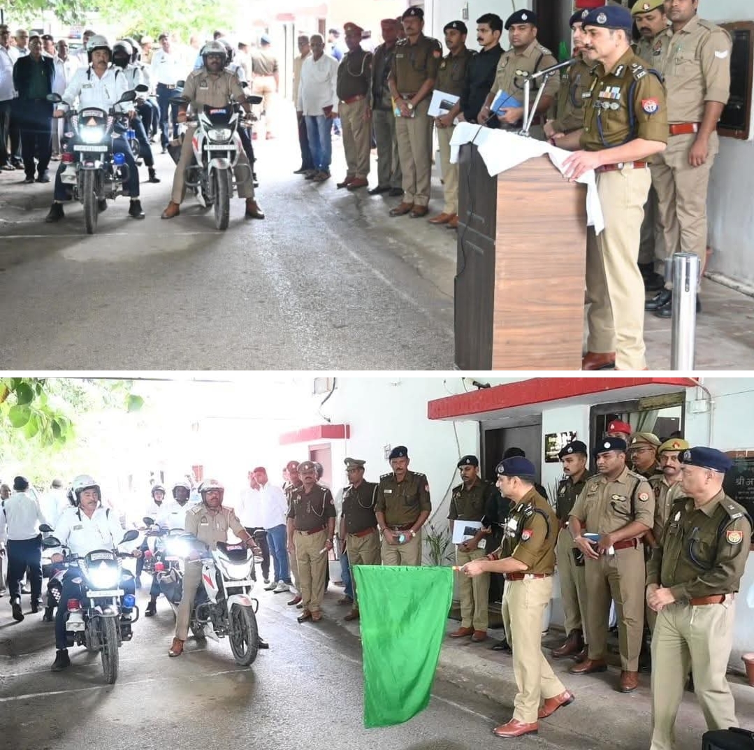 ट्रैफिक अनुशासन और सुरक्षा का संकल्प!वाराणसी पुलिस आयुक्त मोहित अग्रवाल ने ‘यातायात माह नवंबर 2025’ का हरी झंडी दिखाकर किया शुभारंभ