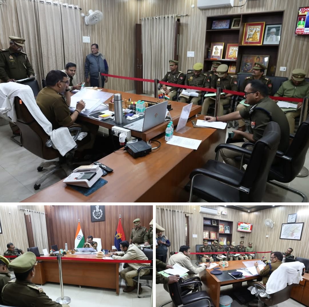 लंबित विवेचनाओं पर वाराणसी पुलिस सख़्तएडीसीपी क्राइम ने सारनाथ थाने में की समीक्षा बैठक