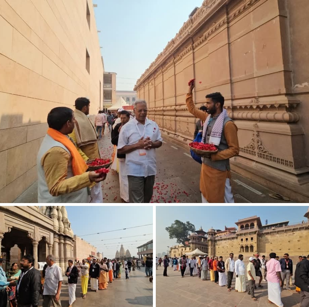 “काशी तमिल संगमम्: पाँचवें समूह ने किया बाबा विश्वनाथ के दर्शन, अन्नक्षेत्र में पाया प्रसाद—आध्यात्मिक संगम का आनंद”