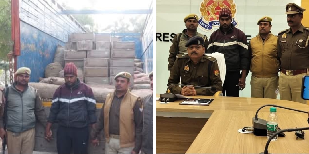 आलू की आड़ में शराब तस्करी नाकाम, सोनभद्र में पुलिस की बड़ी कार्रवाई2296.80 लीटर अवैध अंग्रेजी शराब बरामद, अंतर्राज्यीय तस्कर गिरफ्तार