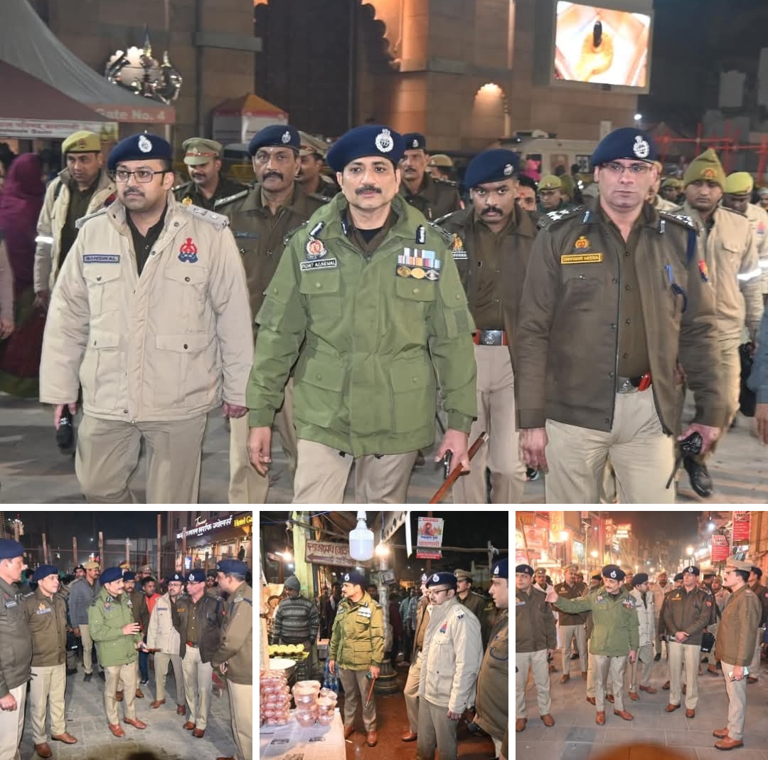 नववर्ष पर काशी विश्वनाथ धाम में हाई अलर्ट: पुलिस आयुक्त मोहित अग्रवाल ने किया स्थलीय निरीक्षण, मैदागिन–गोदौलिया नो-व्हीकल जोन घोषित