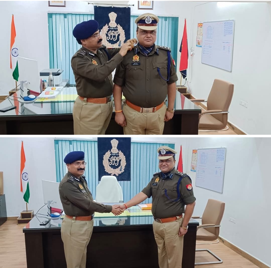 नववर्ष पर मीरजापुर पुलिस को बड़ी उपलब्धि: सोमेन बर्मा DIG पद पर पदोन्नत, IG आर.पी. सिंह ने लगाए रैंक चिन्ह