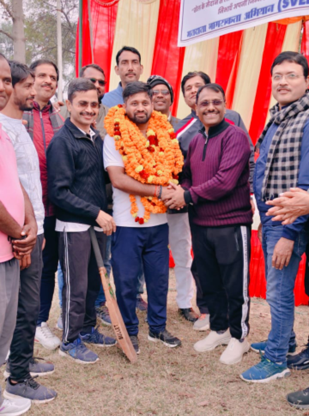 राष्ट्रीय मतदाता दिवस पर SVEEP अभियान के तहत क्रिकेट मुकाबला