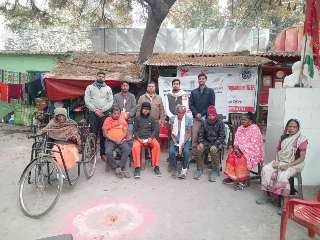काशी विश्वनाथ कुष्ठ आश्रम में 12 दिव्यांग कुष्ठ पीड़ितों का नीड असेसमेंट कैंप आयोजित