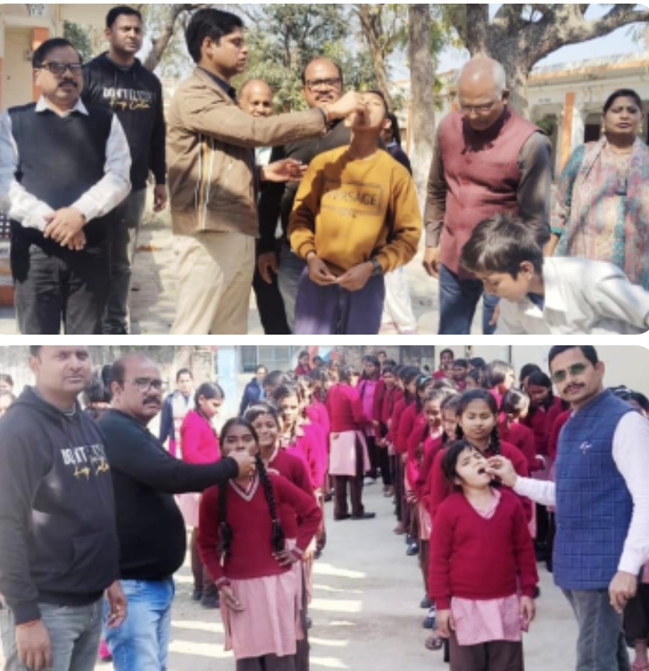 राष्ट्रीय कृमि दिवस पर हजारों बच्चों को दी गई खुराक