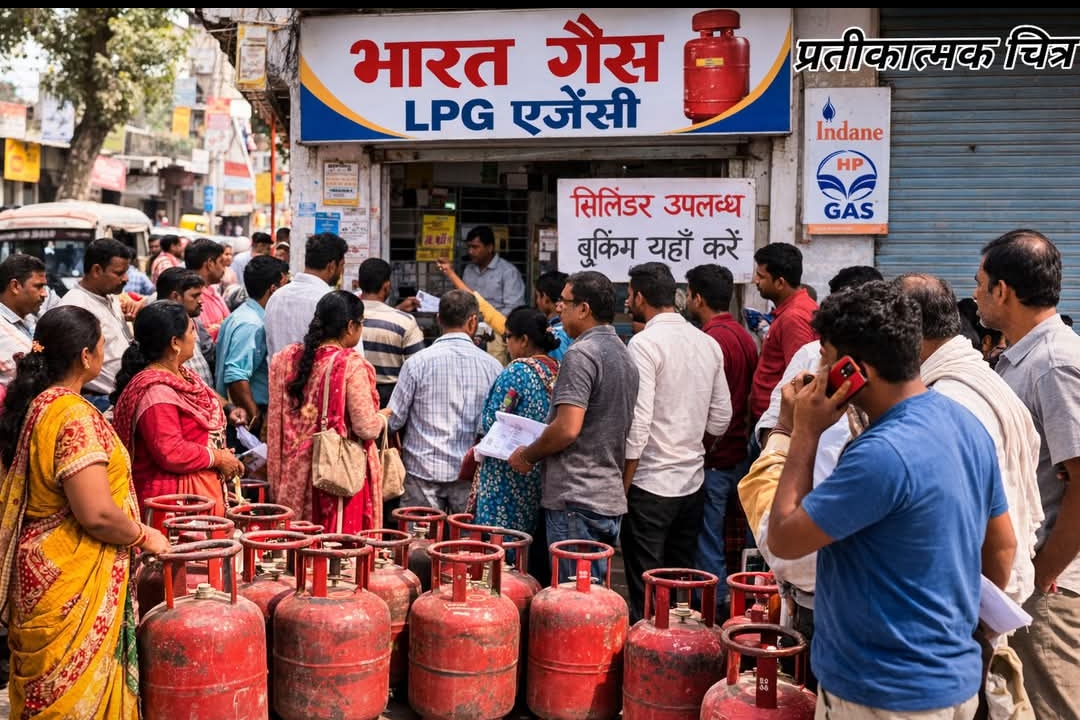गैस की किल्लत या अफवाह? वाराणसी में सिलिंडर के लिए एजेंसियों पर लगी लंबी लाइनें