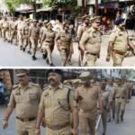 एडीसीपी का पिंडरा बाजार में पैदल गश्त, अतिक्रमण हटाने की कार्रवाई