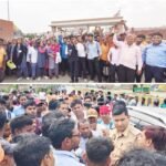 अमूल प्लांट के सामने मजदूरों का धरना, शाम तक जारी रहा प्रदर्शन